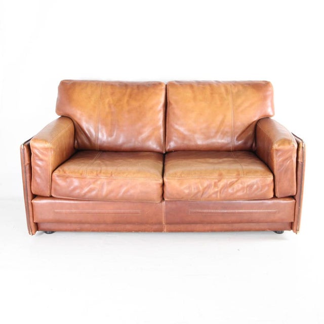 Animal Skin Vintage Two-Seater Sofa in Leather from Roche Bobois, 1970s For Sale - Image 7 of 18