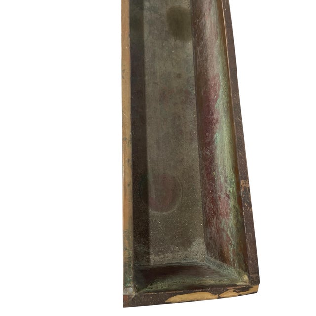 Copper Late 20th Century Long Patinated Copper Planter Box For Sale - Image 8 of 12