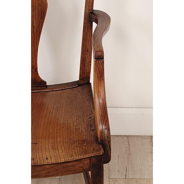 English Oak Armchair With Saddle Seat, 19th Century or Earlier For Sale - Image 11 of 12
