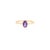 18k Gold Amethyst Jewelry Set Pendant, Ring Size 7 and Stud Earrings - 4 Pieces For Sale - Image 9 of 11