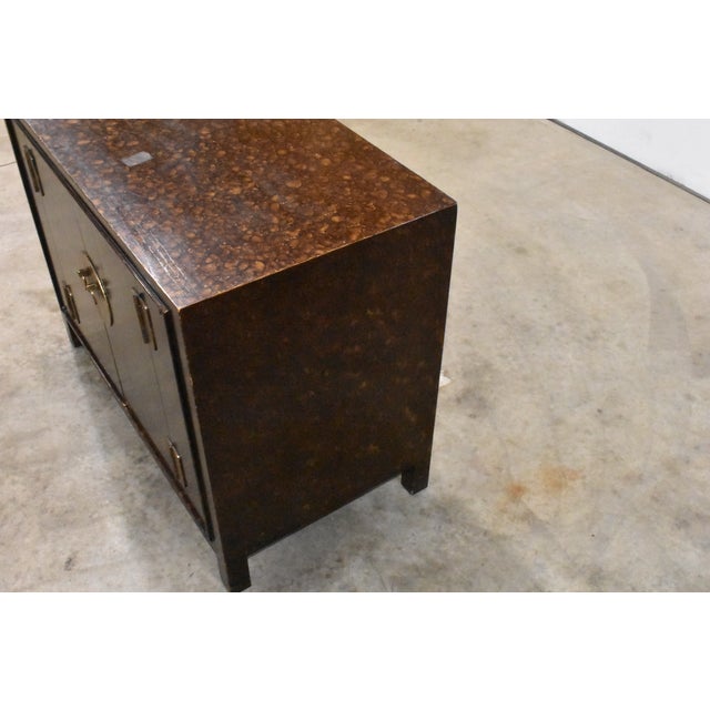 Mid-Century Modern John Stuart Mid Century Hollywood Regency Faux Tortoise Credenza For Sale - Image 3 of 14