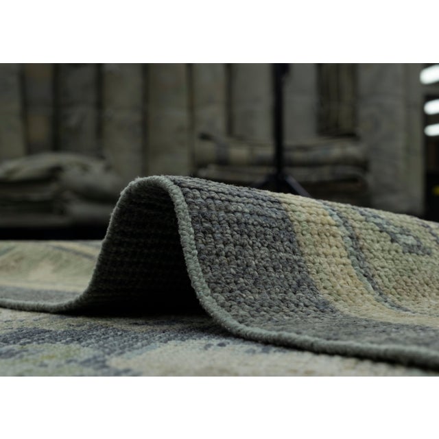Black Turkish Oushak Rug 4'11" x 7'1" #17247 For Sale - Image 8 of 8