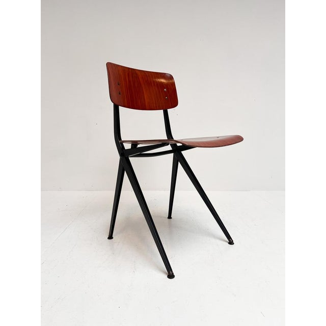 Vintage School Chairs by Ynske Kooistra for Marko Holland, 1960s, Set of 4 For Sale - Image 12 of 15