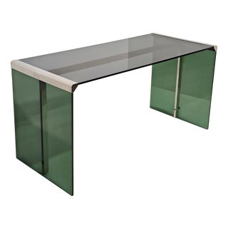 Dattilo President Desk in Glass from Gallotti and Radice, 1970s For Sale