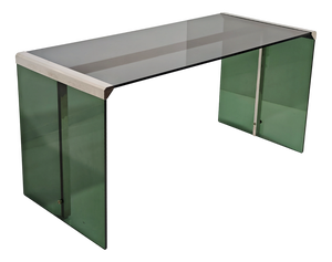Dattilo President Desk in Glass from Gallotti and Radice, 1970s