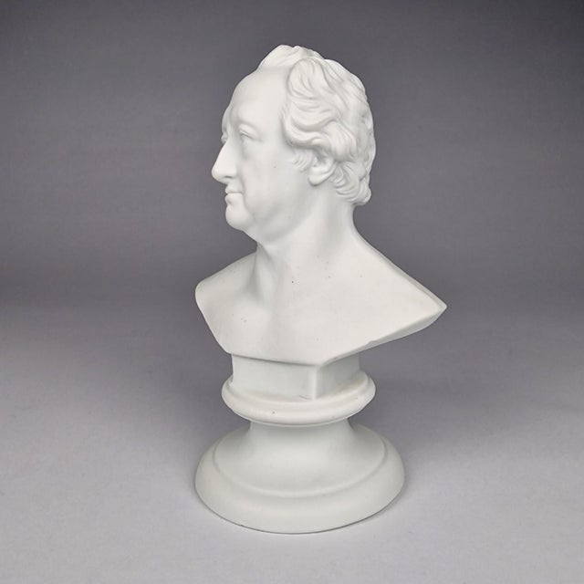 Ceramic 19th Century Meissen Parian Porcelain Bust of Johann Wolfgang Von Goethe German For Sale - Image 7 of 10