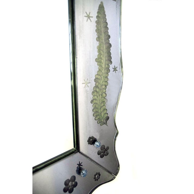 Glass Mirror attributed to Pietro Chiesa for Fontana Arte, 1950s For Sale - Image 7 of 10