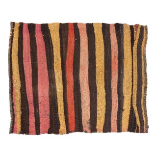 Striped Vintage Mini Kilim Rug - 2`2″ X 2`5″ For Sale