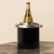 Mid-Century Modern Vintage Champagne Cooler in Black Lacquer and Silver Metal by Fleuron for Christofle, 1970s For Sale - Image 3 of 6