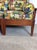 Mid Century Maple Three Piece Sectional Sofa With Shelving and Vintage Colonial Patterned Upholstery For Sale - Image 12 of 18