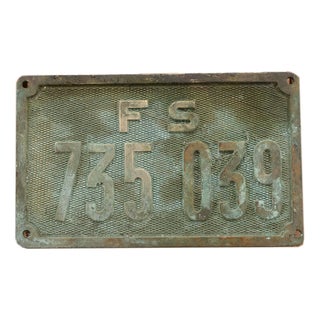 Railroad Train Plaque in Bronze For Sale