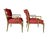 Pair of Mastercraft Lounge Chairs that combine sculptural form and timeless classical detail. Each chair features a sleek...