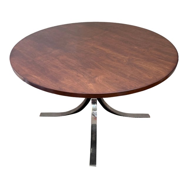Mid 20th Century T69 Tondo Table in Teak by Osvaldo Borsani for Tecno For Sale