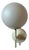 White Opal Glass Wall Lamp by Max Bill for Temde For Sale