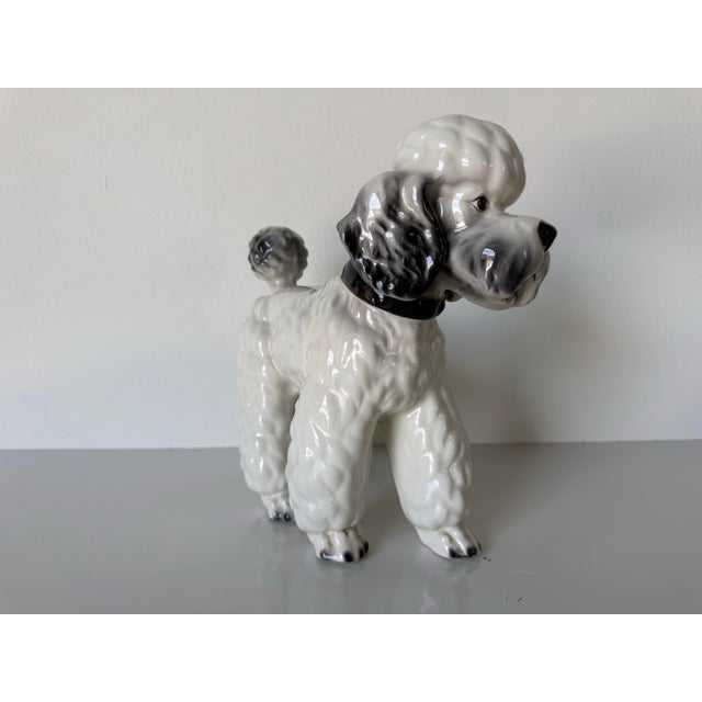 Vintage Italian Ceramic Poodle Dog Figurine For Sale - Image 10 of 12