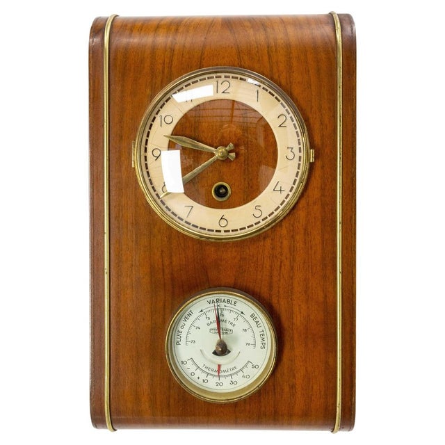 French Pendulum Clock and Aneroid Barometer, 1960 For Sale - Image 9 of 9
