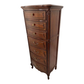 1990s Vintage Drexel Heritage Lingerie Dresser Chest Seven Drawers French Country For Sale