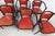 Baumann Armchairs Model Diese in Colour Wengé and Red from Pagnon Pelhaître, Set of 6 For Sale - Image 18 of 18