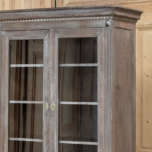 Wood 19th Century Louis Philippe Cerused Oak Bookcase For Sale - Image 7 of 18