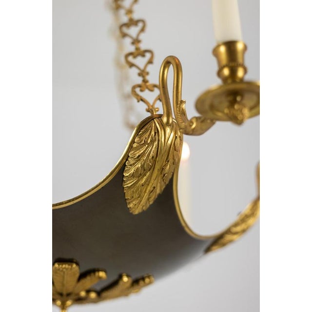 Vintage Empire Style Chandelier in Gilt Bronze from Maison Baguès, 1950s For Sale - Image 4 of 13
