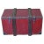 Red Leather Travel Trunk, 1900s For Sale - Image 8 of 8