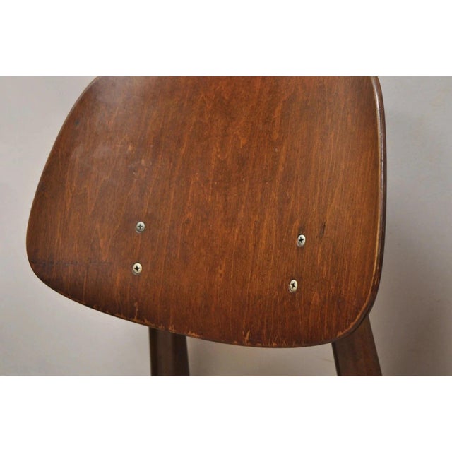Vintage Thonet Mid Century Modern Bentwood Walnut Dining Chairs - Set of 4 For Sale - Image 12 of 12