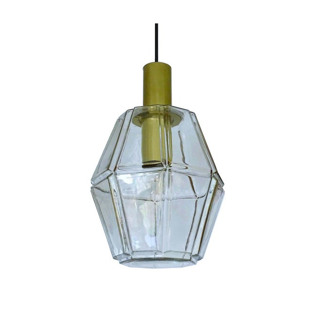 Vintage Pendant Light in Glass from Limburg For Sale - Image 4 of 16