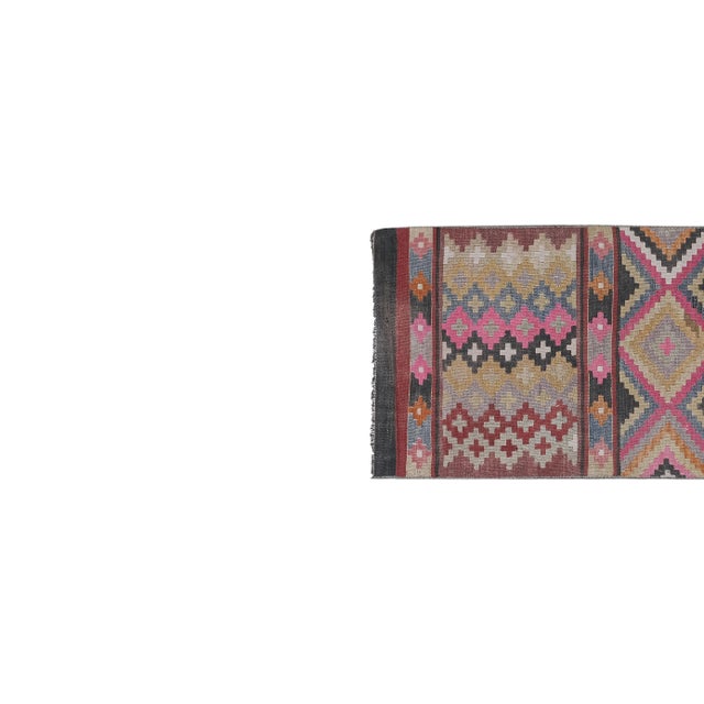 Mid-Century Modern Mid 20th Century Vintage Turkish Kilim Runner 2'6'' X 12'2'' For Sale - Image 3 of 11