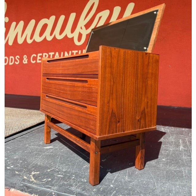 Wood Danish Teak Vanity by Nils Jonsson for HJN Møbler For Sale - Image 7 of 10