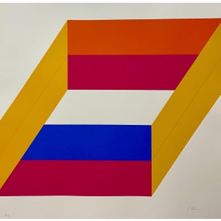 Charles Hinman, 1969-71 Abstract Minimalist Color Silkscreen Print Charles Hinman On The Bowery, 1969-1971 For Sale