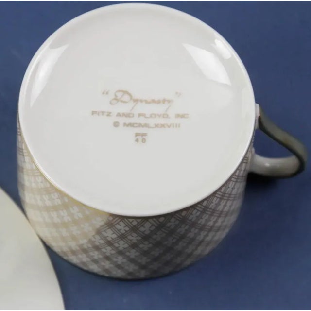 Ceramic 2000s Fitz & Floyd Dynasty Pattern Dinner Service- 40 Pieces For Sale - Image 7 of 8