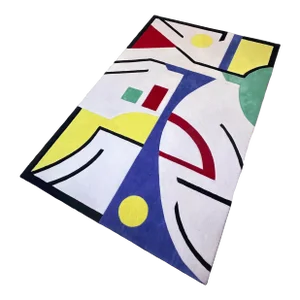 90s Postmodern Custom Abstract Geometric Rug