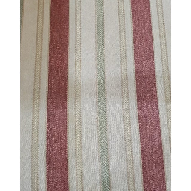 Wood Mid 20th Century Hickory Chair Federal Style Mahogany Lolling Chair Silk Striped Fabric For Sale - Image 7 of 8