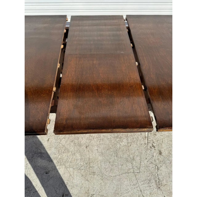 Late 20th Century Handcrafted in Thailand Boho Chic Bamboo/Teak Dining Room Table For Sale In Houston - Image 6 of 12