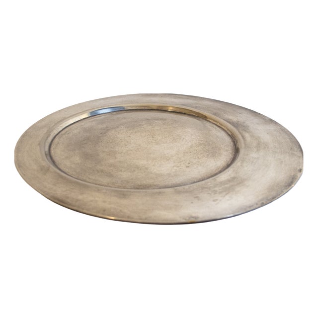 Silver-Plated Metal Forms Series Plate by Gio Ponti for Cleto Munari, 1970s For Sale