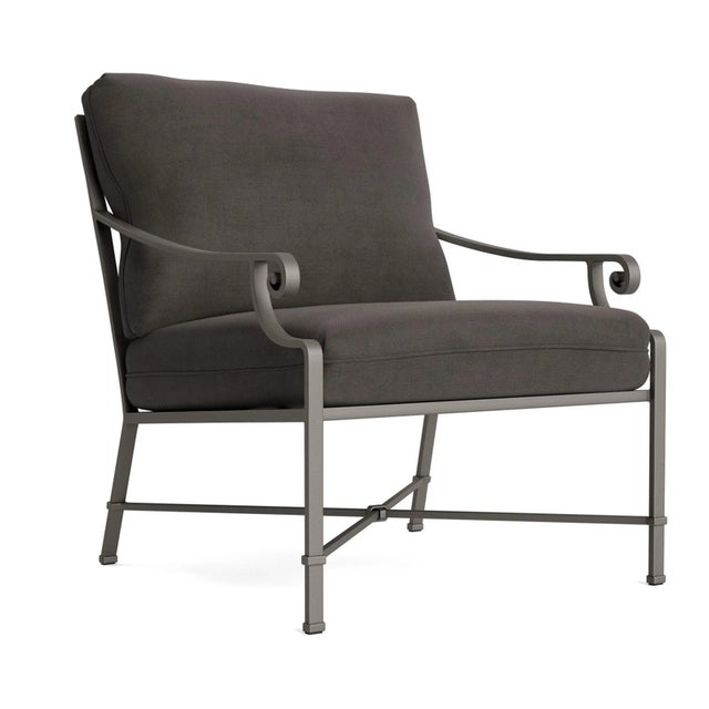 Brown Jordan Venetian Lounge Chair, Mica frame with Fusion Charcoal fabric For Sale - Image 12 of 12
