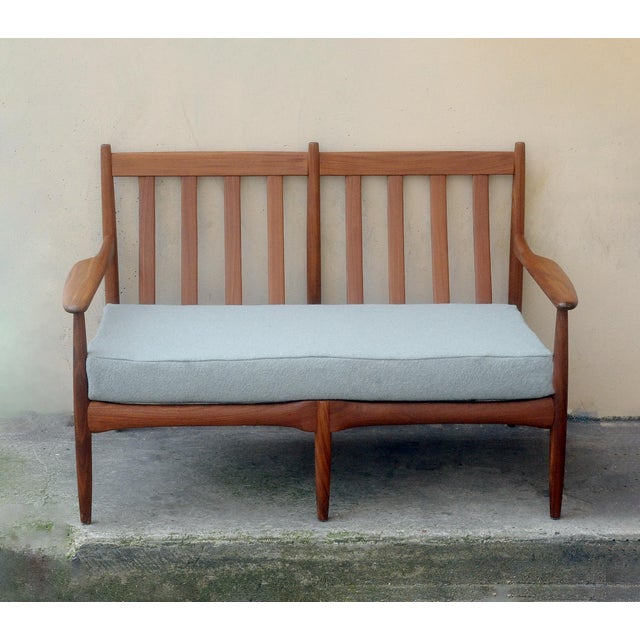 Vintage Two-Seater Sofa in Teak, 1960s, in Very Good conditions. Designed 1960 to 1969