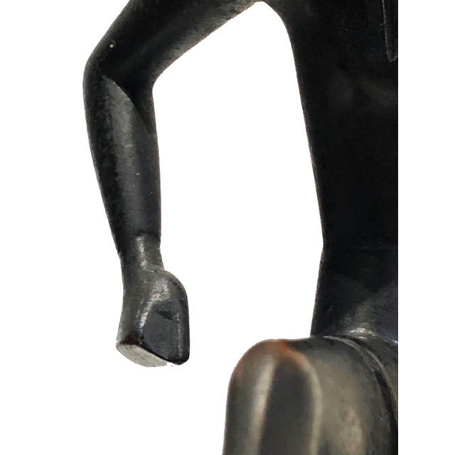 Soccer Player, German Art Deco Patinated Bronze Sculpture, ca. 1930’s For Sale - Image 12 of 12