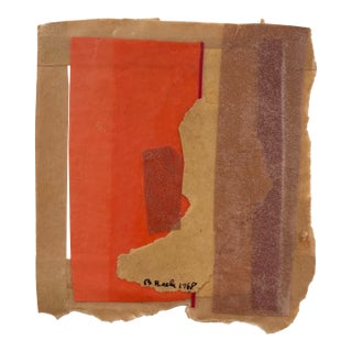Barbara Beck 1968 Paper Collage - Signed/Dated For Sale