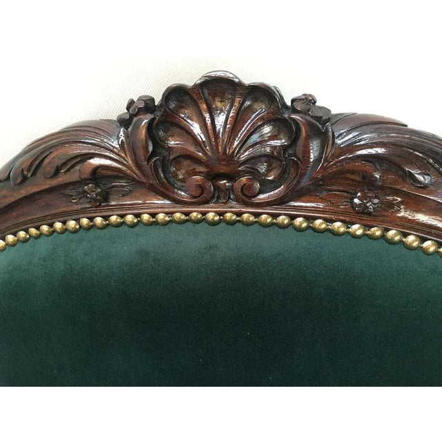 Set of 19th Century Louis XV Style Throne Seats in Walnut For Sale - Image 4 of 18
