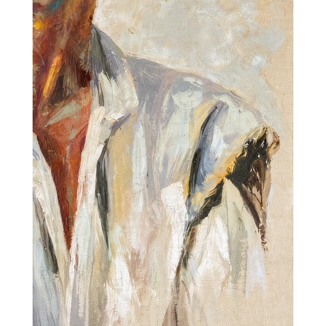 1954 A. Shitzas Mid-Century Earth Oil Portrait Painting - 1 Pc For Sale - Image 16 of 18