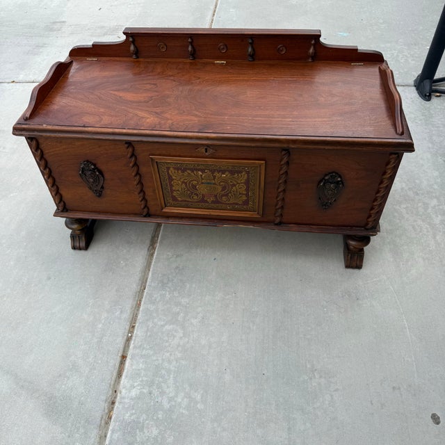~ Beautiful antique cedar-lined hope chest made by the Ed Roos Company of Forest Park, Illinois ~ one of the most...