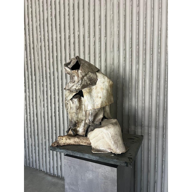 Belgian School Artist, Large Sculpture of Seated Figure, 20th Century, Ceramic For Sale - Image 4 of 18