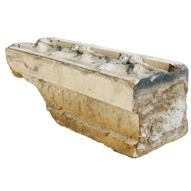 1920s Antique Glazed Tulip Terracotta Architectural Salvage Elements