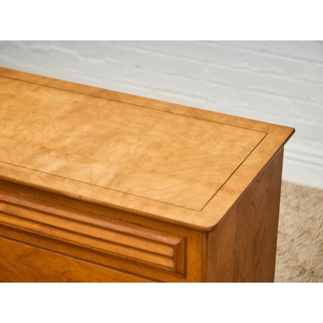 Walnut 6 Drawer Dresser With Louvered Drawers For Sale - Image 11 of 12