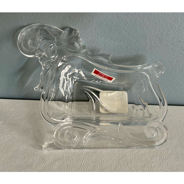 Vintage Sleigh Dish/Trinket Dish made of Crystal. Made by Waterford. Clear. The Measurements: 6"W x 3.75"D x 1.5"H. Flat...