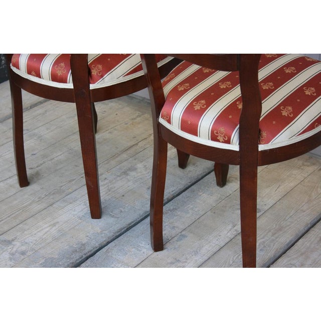 Purple Set of Vintage Biedermeier Style Dining Chairs For Sale - Image 8 of 16