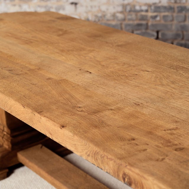 Early 20th Century French Oak Trestle Table For Sale In Birmingham - Image 6 of 6