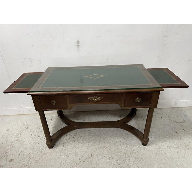 Wood Empire Desk in Mahogany and Veneer, 20th Century For Sale - Image 7 of 15