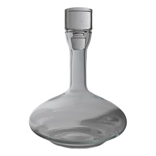 Vintage Italian Glass Decanter with Stopper, 1980s For Sale